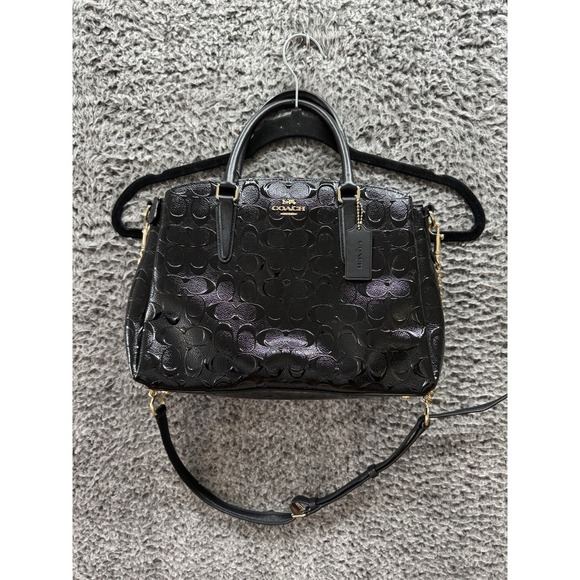 Coach Mini Sage Carryall Signature‎ Leather F31486 Charcoal Black Antique Nickel - Picture 1 of 8